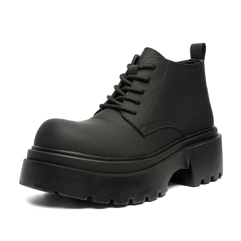 Men's Martin Boots Retro Thick-soled Heightening Niche Design Premium Round-headed Men's Boots_vogvips.com