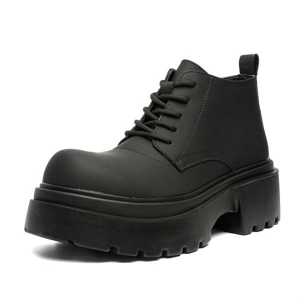 Men's Martin Boots Retro Thick-soled Heightening Niche Design Premium Round-headed Men's Boots_vogvips.com