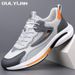 Oulylan New Men's Mesh Casual Sports Shoes Fashionable Versatile Comfortable Breathable Shoes With Leather Single Shoes_vogvips.com