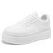 Men's Shoes Breathable Little White Shoes Men's Platform Sneakers Casual Black Board Shoes_vogvips.com