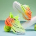 Unisex Cyan Green Gradient Running Shoes Breathable Mesh For Professional Sports Training_vogvips.com