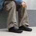 ShoeVault Derby Round Toe Fashion Lazy British Style Casual Commuting Ins Internet Celebrity Men's Slip-On Leather Shoes_vogvips.com