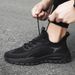 Euro Step Summer 2025 New Breathable Odor-resistant Sports Casual Thin Mesh Men's Work Black Trendy Shoes_vogvips.com