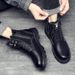 European Warm Series Men's Martin Autumn Winter New High-top Work Youth Fleece Thick Sole Trendy Boots_vogvips.com