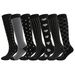 Outdoor sports pressure socks black and white fashionable men's and women's running elastic compression socks_vogvips.com