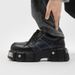 Paris 7cm Thick Sole Heightening Big Head Derby Shoes Men's Thick Sole Round Head Small Leather Shoes Metal Retro Muffin Dad Shoes_vogvips.com
