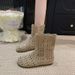 Lunfeng 2025 Summer New Hollow Breathable Flat Hole Sandals Short Boots_vogvips.com