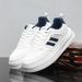Men's Breathable Versatile Mesh Sneakers White Sporty Casual Lightweight Thick Soled Shoes for Summer_vogvips.com