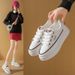 Little White Shoes Women's Platform Casual Sports Versatile Board Shoes Street Shooting_vogvips.com