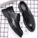 Euro Step 2025 New Lace-up British Carved Brogue Work Business Casual Formal Men's Korean Style Breathable Shoes_vogvips.com