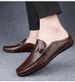 Half-drag Casual Men's Casual Shoes Service Men's Casual Leather Shoes Soft-soled Lazy Loafers_vogvips.com