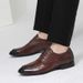 Dress Leather Shoes Men's Pointed Head Lace-up Men's Wedding Leather Shoes Men's Shoes_vogvips.com