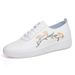 Plus-size Women's White 2026 Spring New Fashion Flat-soled Student Casual Sports Running Shoes Leather Sneakers_vogvips.com