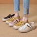 Hollow Bag Head One-word Buckle Sandals Women's Casual Hole Shoes Leather Surface Breathable Flat-bottomed Soft Single Shoes_vogvips.com
