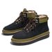 BUFFNY Men's Winter Snow Boots Waterproof Insulated Lined Hiking Shoes For Outdoor Cold Weather Black/Green_vogvips.com