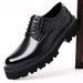 Euro Step Fashion Four Seasons High-Quality Brogue Thick-Soled Business Leather Versatile Men's Casual Shoes_vogvips.com