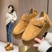 2025 Autumn New Fashionable Matte Cover Foot Buckle Low Top Round Head Casual Bacon Cake Thick Bottom Women's Shoes_vogvips.com