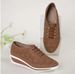 2026 New Spring Comfortable Single Shoe For Women With Wedge Heel And Hollowed Out Lace Up Casual Sports Shoes In Large_vogvips.com
