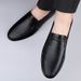 Casual Leather Loafers Lightweight Soft Sole Driving Slip-On Lazy All-Season Single Cowhide Men's Shoes_vogvips.com