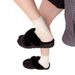 Thick-Soled Snow Boots Furry For Women, Outdoor Wear, Closed-Toe Half Sli, 2025 New Winter Slip-On Plush Cotton_vogvips.com