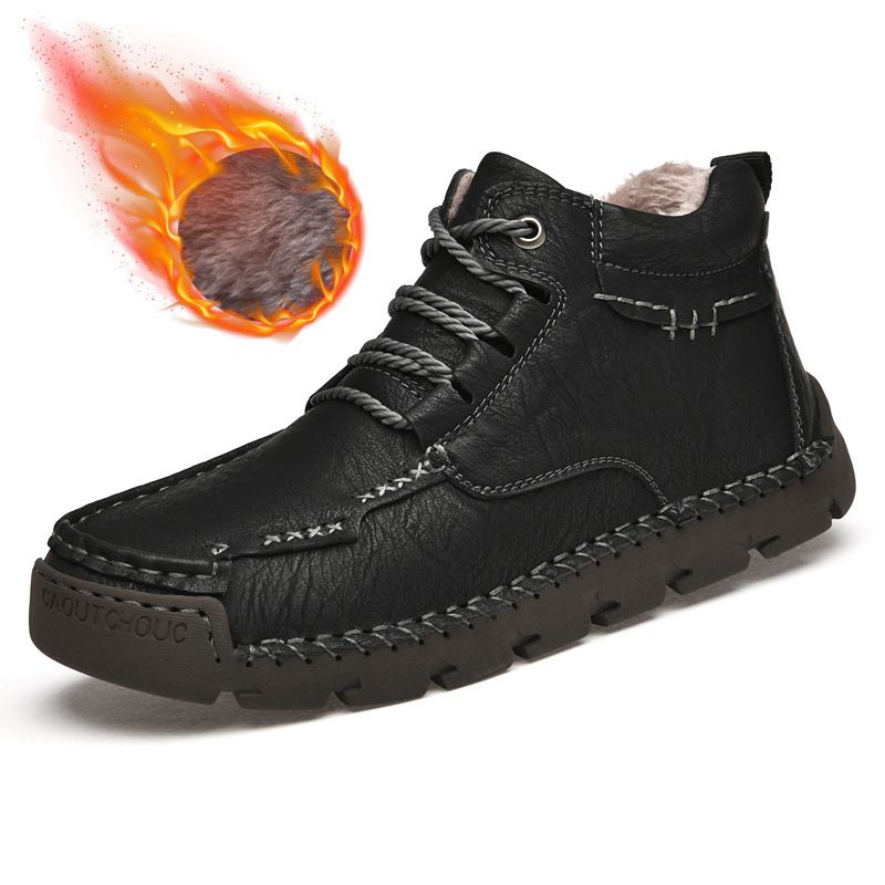 Large Size Men's Microfiber Casual Shoes Men's Boots Martin Boots Snow Boots_vogvips.com