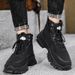 Men's Waterproof Slip-Resistant Work Boots High Top Casual Martin Boots For Outdoor Hiking Comfortable PU Leather Shoes_vogvips.com