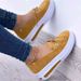 Women's Bullock plus-size women's shoes comfortable casual women's shoes round head lace-up single shoes_vogvips.com