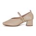 Small Square Leather Shoes For Women 2023 Autumn Metal Toe Anti-Kick Simple Thick Heel Soft Sole Comfortable Color High_vogvips.com