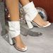 Women's Sexy Peep Toe Platform Sandals With 9.5CM Heel, Comfortable & Stylish For Party & Summer Cool And Fashionable Party Shoes_vogvips.com