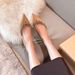 Flat Shoes Women's Nude Fashion Versatile Pointed Rhinestones Are Not Tired Of Feet Temperament Single Shoes_vogvips.com