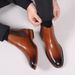 Men's dress leather shoes Leather boots High top boots_vogvips.com