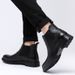 European Warm Series Autumn Black Martin Korean Style Trendy High-top Shoes Casual Brogue Men's Thick-soled Boots For Men_vogvips.com