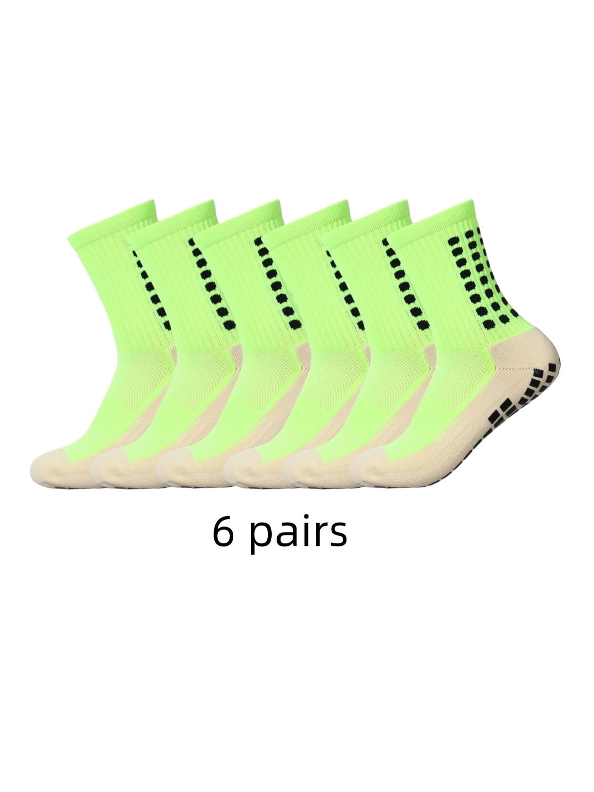 6 Pairs Of Anti-skid Classic Sports With Adhesive Points, Football Socks_vogvips.com