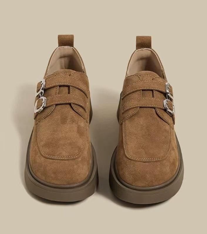 Soft Leather Thick-soled Women's Loafers 2025 Spring New Vintage Oxford British Style French Single Shoes Factory_vogvips.com