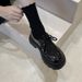 High Quality British Style Thick-Soled Women's Leather 2025 New Spring Versatile Black JK Loafers Platform Shoes Ins Trend_vogvips.com
