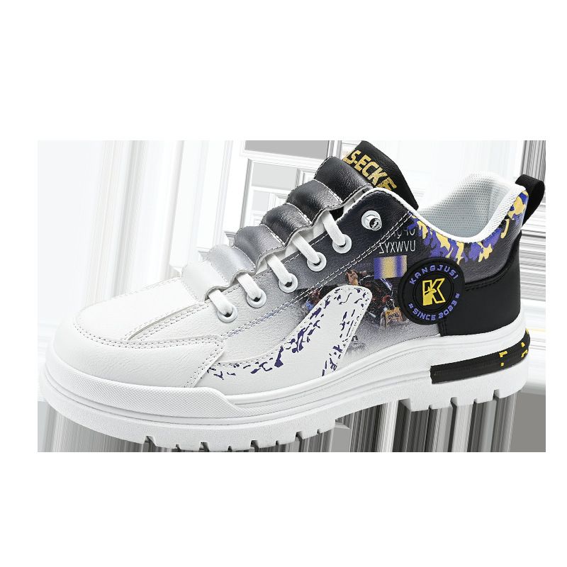 Spring New Height Increaing Thick Sole Caual Sneaker Men' Sport Waterproof Non-Slip Veratile Breathable White_vogvips.com