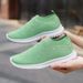 Women's New Women's Hot Diamond One Step Sports Shoes Flying Woven Breathable Shiny Walking Shoes Lightweight Mother's Shoes Large Size 43_vogvips.com