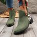 Autumn New Shoes Low Heel Martin Side Zipper Plus Size Women's Short Boots_vogvips.com