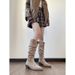 Gravity Shoe Factory Pointed Knee 2025 New Western Style Pleated Pile High Leg Knight Boots_vogvips.com