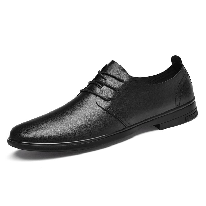 Leather Shoes Men's Leather Dress Men's Shoes Lace-up Casual Shoes Men's_vogvips.com