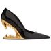 25 New Foreign Trade Pointed Toe Slip-On Metal Teeth High Fashion Single Irregular Heel Plus Size Women's Shoes_vogvips.com