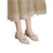 Women S Elegant Pearl Embellished Pointed Toe Heels With Floral Accents For Bridesmaids Light Colored Low Heeled Wedding_vogvips.com