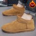 Snow Boots Men's Winter Velvet Thickened Warm Shoes Men's Fur Integrated Cotton Shoes Large Size Men's Shoes Non-slip Men's Boots_vogvips.com
