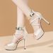 Waterproof Platform Peep-toe Roman Sandals For Women, 2021 Summer New Suede Formal Dress Heels, Fashionable Party And_vogvips.com