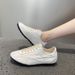 Flat-soled Lace-up Lightweight Comfortable Versatile Casual Fashion Niche Color-block Vintage Sports Running Distressed_vogvips.com