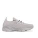 Women's U Shaped Platform Lace Up Sneakers Summer Flyknit Plus Size Solid Color White Dad Shoes_vogvips.com