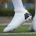 Cross-Border Top Quality Wholesale High-Top White Soccer Shoes For Men 5A And Women AG Short Ronaldo Messi Neymar TF Broken Spikes_vogvips.com