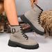 Women's Plus Size Retro Short Martin Boots Lace-Up British Style Suede PU Over-the-Ankle Autumn New Black Almond Toe_vogvips.com