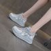 Little White Shoes Women's Mesh Breathable And Light Casual Small Thick-soled Heightening Women's Shoes_vogvips.com