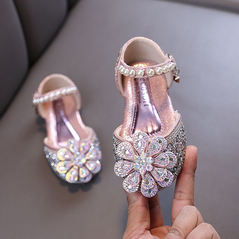 New Lady Baby Girls Girl Princess Diamond Single Shoe Shoes Dance Show Shoes_vogvips.com